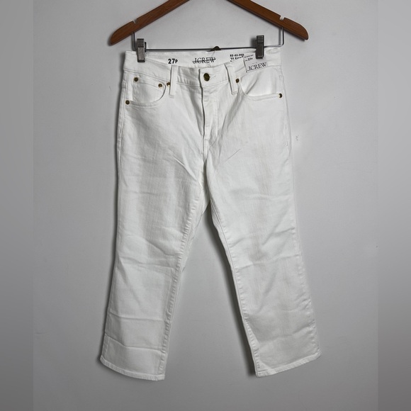 NEW J. Crew Women's White Petite Mid Rise Kickout In 2003 Super Stretch Sz 27P - Picture 3 of 12